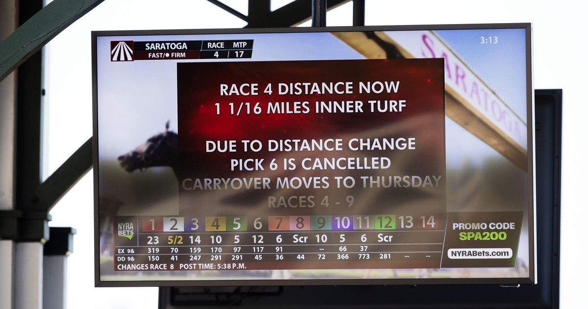 Saratoga pick six canceled after distance change to Race 4