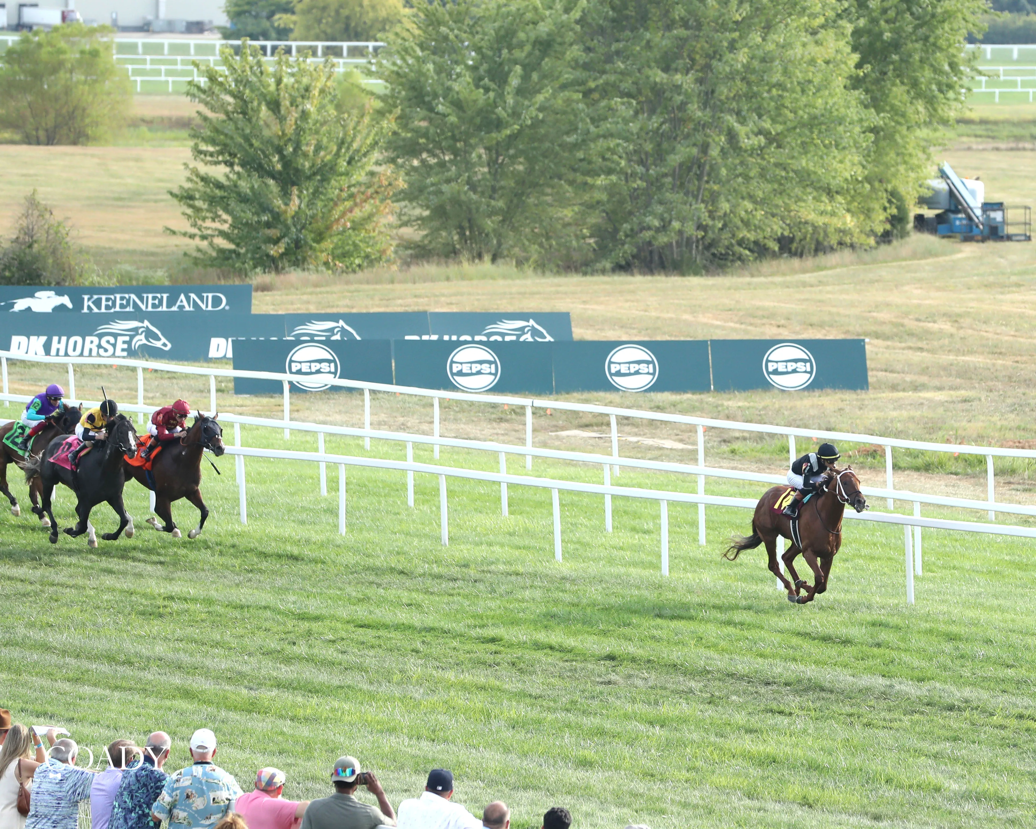 LAGYNOS - The Keeneland Sales Tapit Stakes - 08-28-25 - R10 - Kentucky Downs - Aerial Finish 02 - Lilian Paulson.jpg