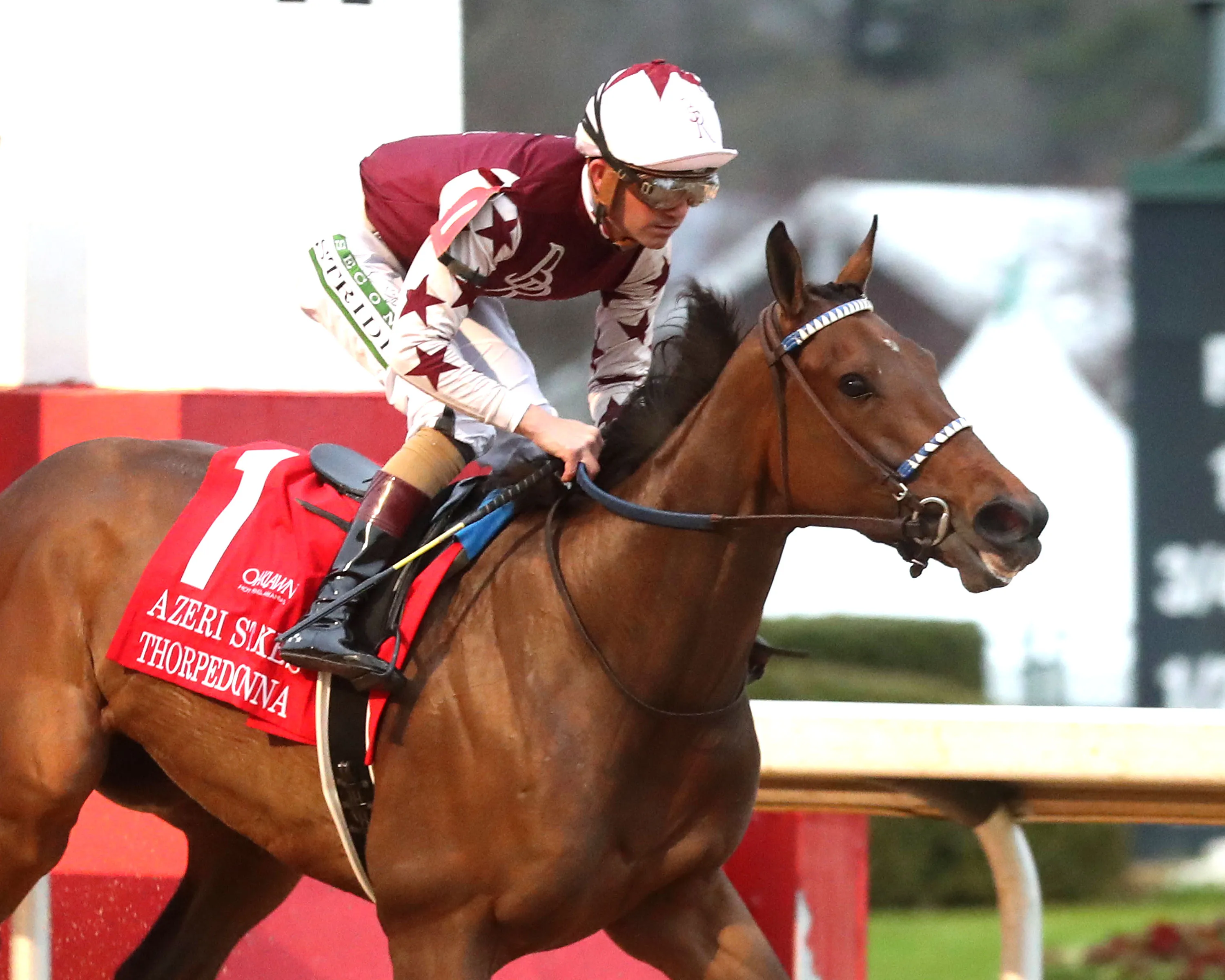 THORPEDO ANNA - The Azeri Stakes G2 - 38th Running - 03-08-25 - R10 - Oaklawn Park - Finish 02 - Cheyann Jaramillo.jpg