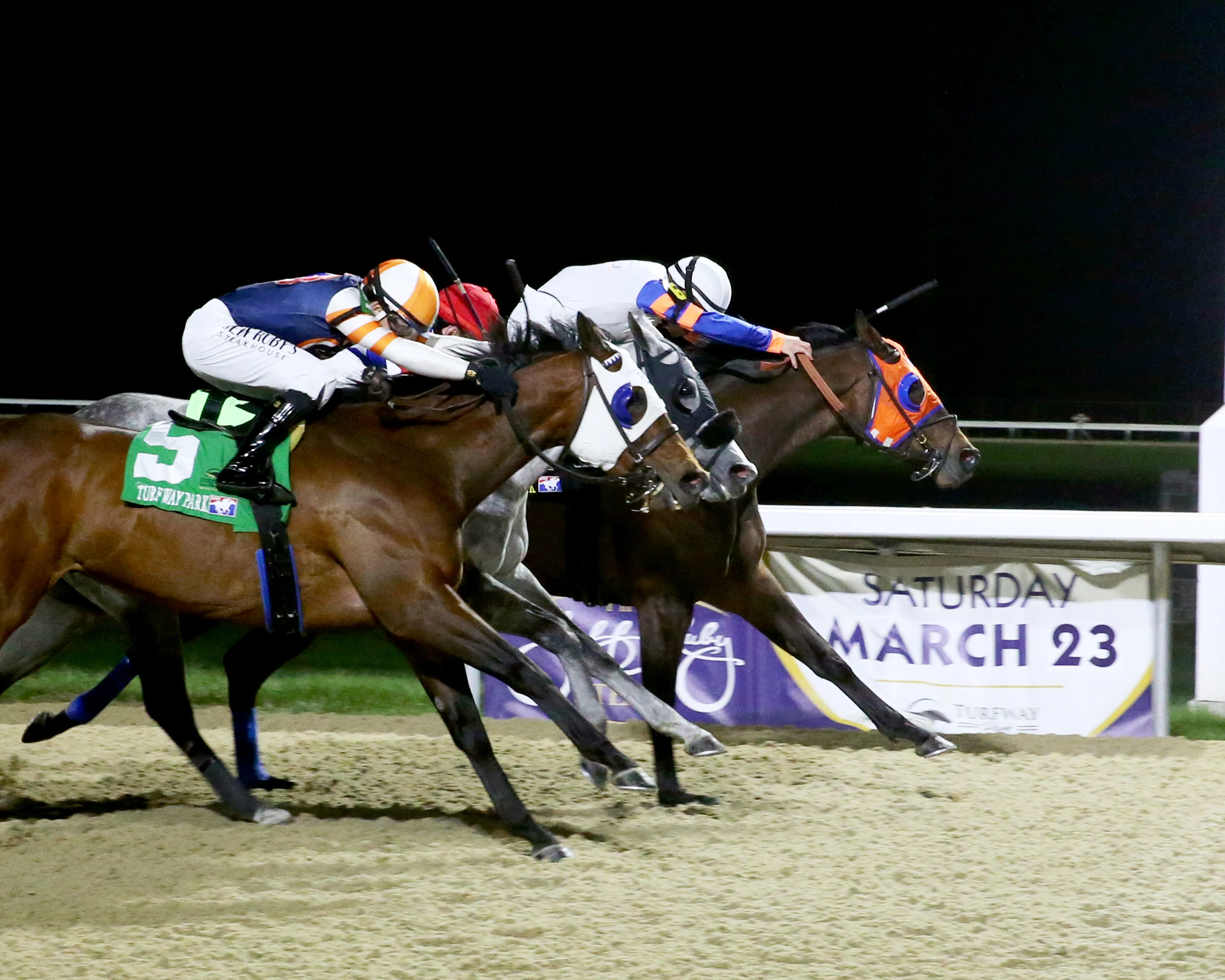 B G WARRIOR - The Queen - 28th Running - 03-16-24 - R06 - Turfway Park - Finish 01.jpg