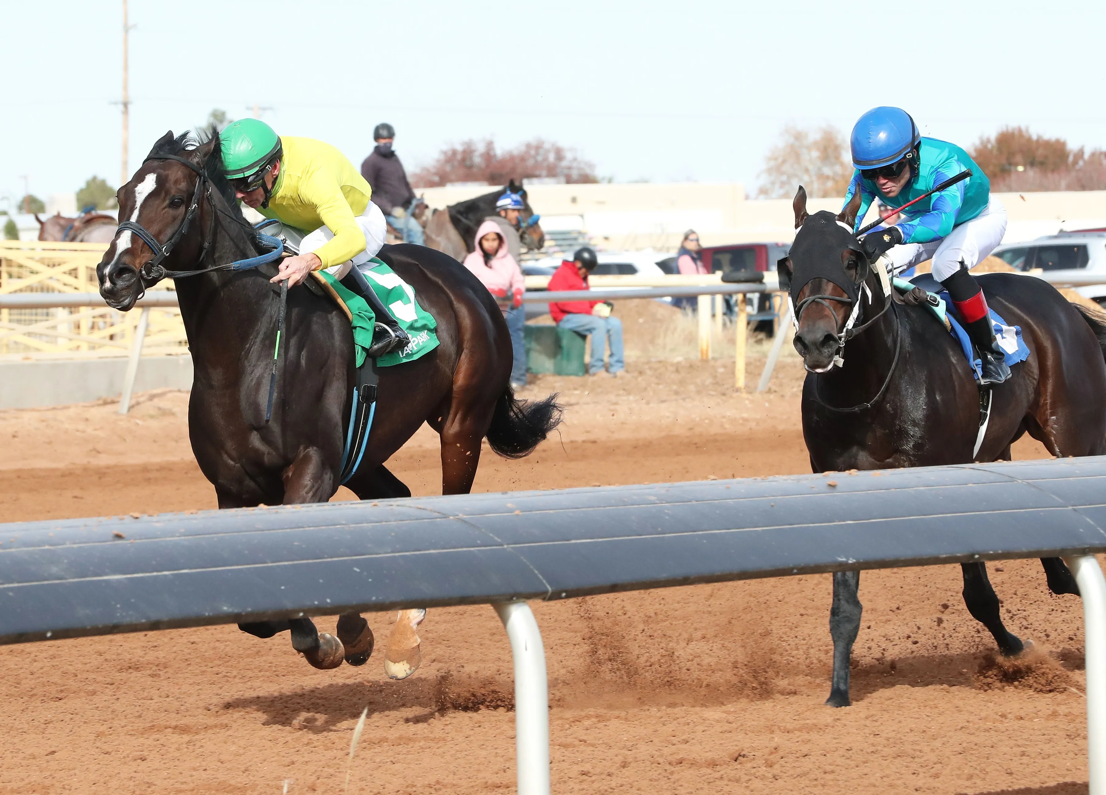 Mine That Star (left) beats Presdential in the Zia Park Championship Nov 28 2023