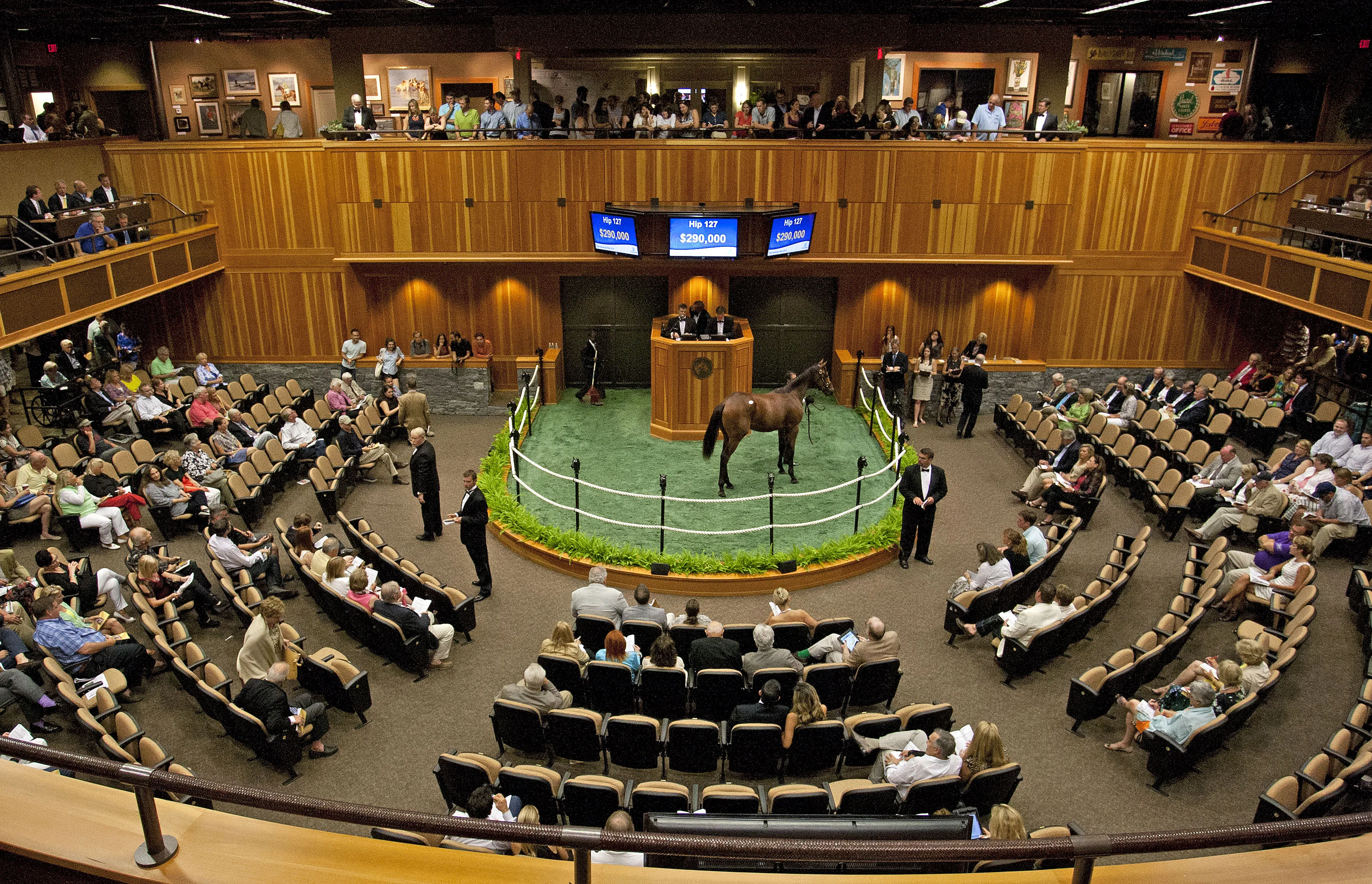 Fasig-Tipton Saratoga sale ring scenic