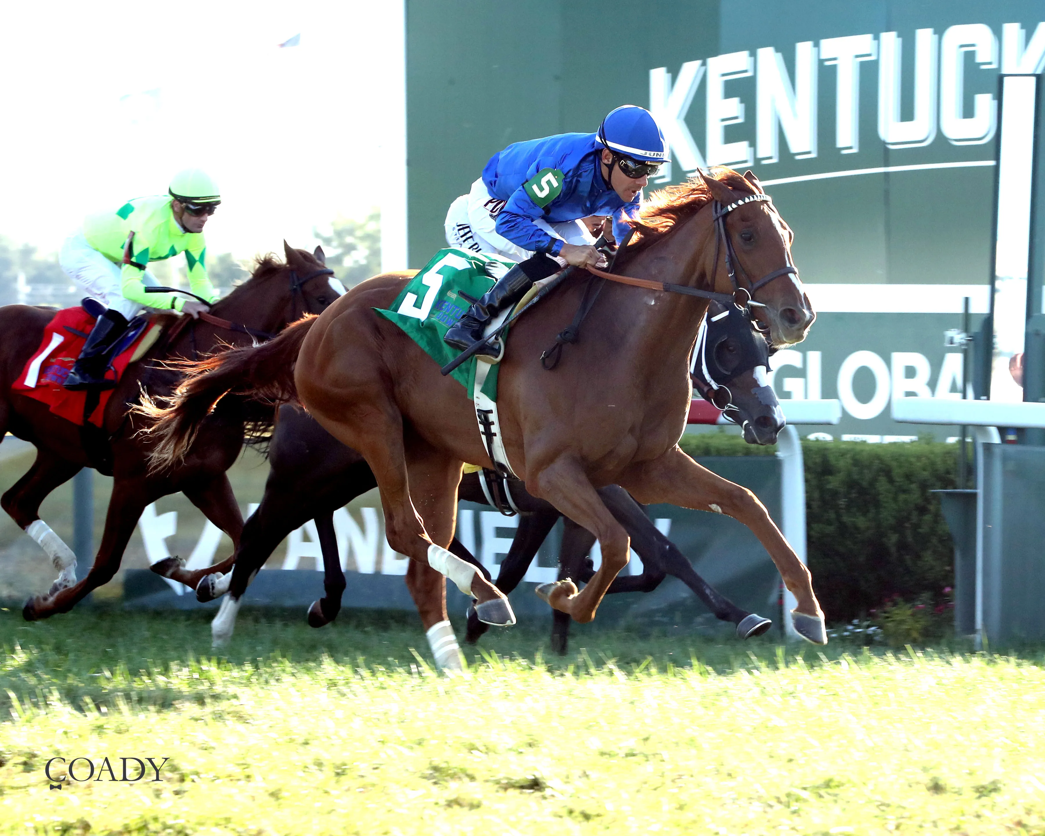 QUIET STREET - Untapable Stakes - 09-07-25 - R10 - Kentucky Downs - Finish 02 - Keely Morales.jpg