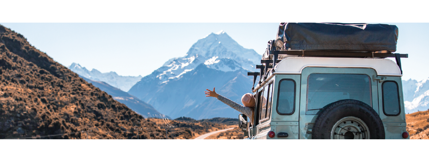 picture of person on a road trip in New Zealand