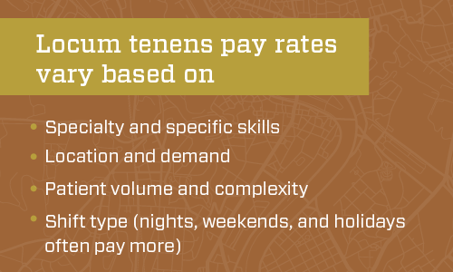 graphic - reasons locum tenens pay rates vary
