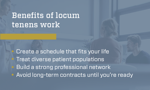 Infographic: Benefits of locum tenens work