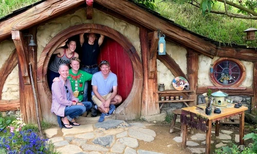 Dr. John Gallehr, child and adolescent psychiatry, and his family during his international locum tenens assignment in New Zealand