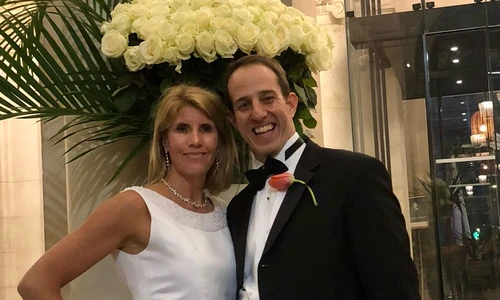 Drs. Holly, critical care/palliative care, and Paul Llobet, internal medicine renewing their wedding vows