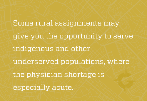 geraphic explaining rural locums assignments in Canada