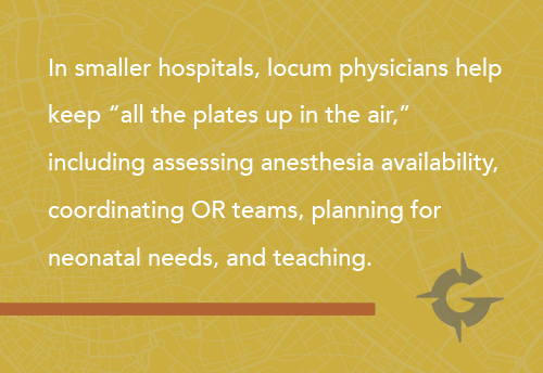 graphic explaining what practicing locums in rural hospitals in Oregon is like