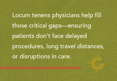 graphic describing the benefits of locum physicians