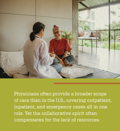 Graphic discussing the range of care physicians provide