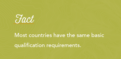 Graphic discussing basic qualification requirements
