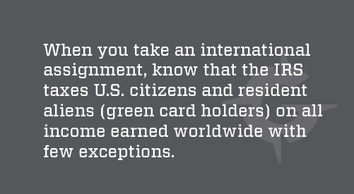 Infographic: taxes on an international assignment