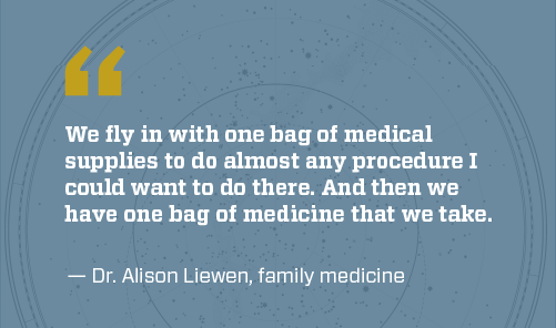 Dr. Liewen quote about how working locums in Alaska works