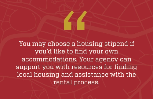 graphic saying locum physicians going on assignment to NZ may choose a housing stipend to find their own accommodations