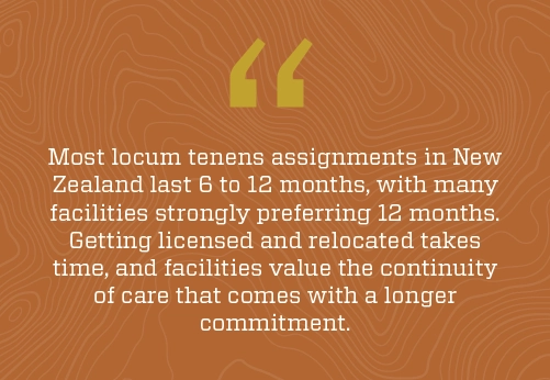 Quote about locum assignment lengths