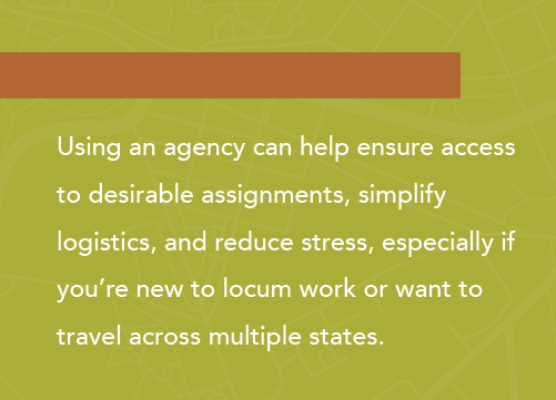 graphic saying using a locums agency will simplify the process