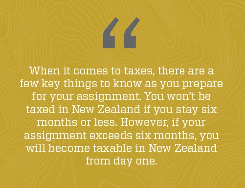 graphic explaining how taxes work for US locum physicians going on assignment to NZ