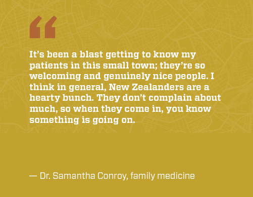 Quote from Dr. Samantha Conroy about locums in New Zealand