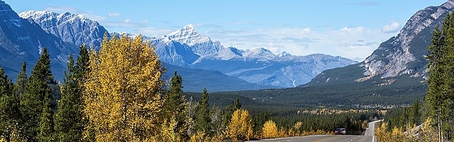 Mountain road in Canada