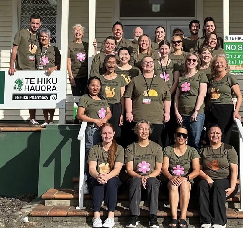 Dr Dayton and staff of Te Hiku