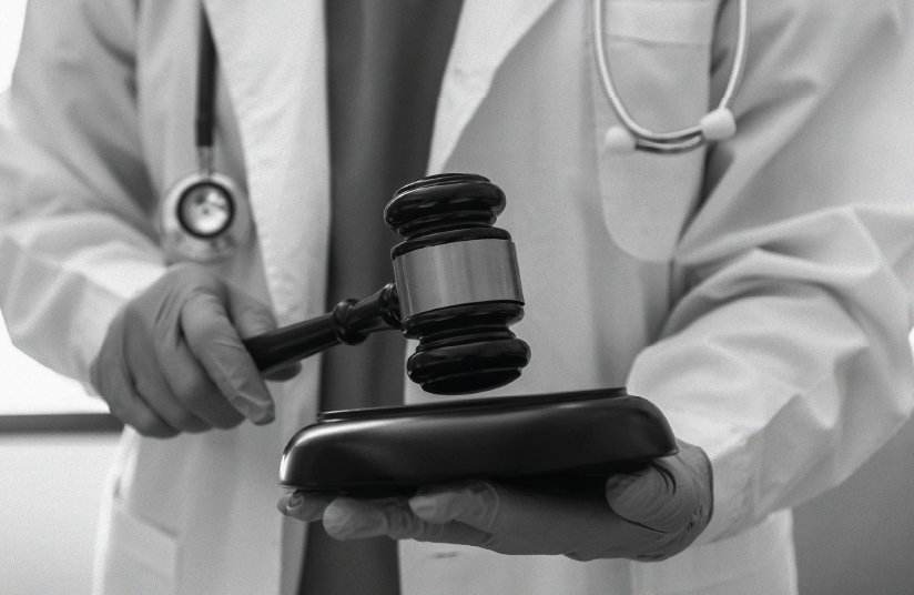 picture of doctor holding gavel