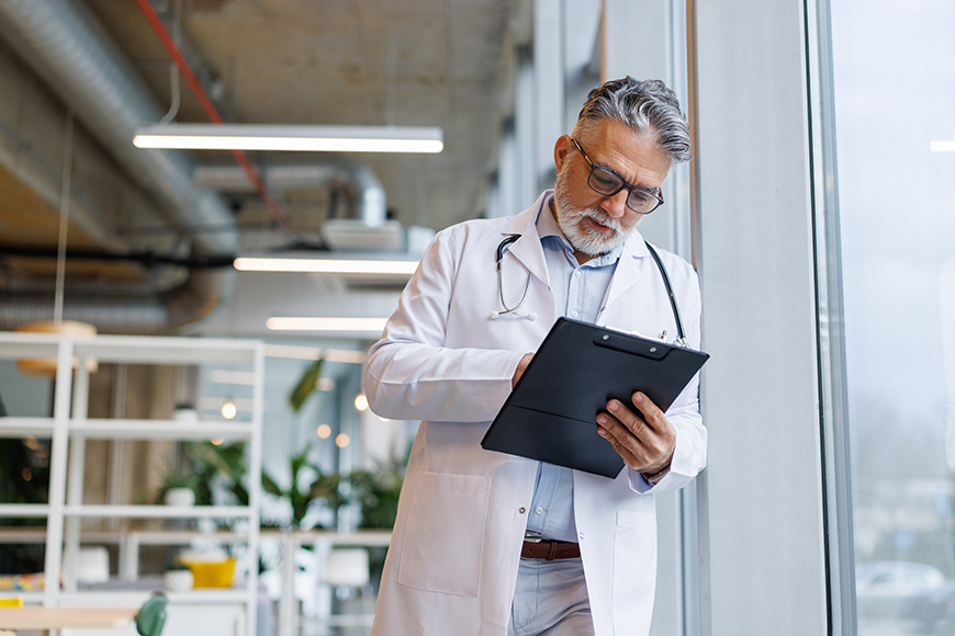 Doctor with clipboard