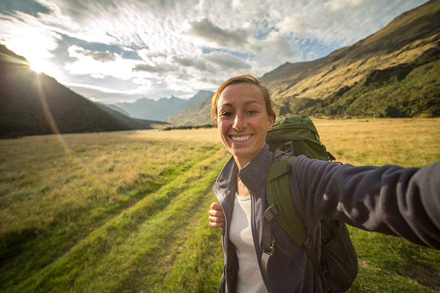picture of a woman traveling in New Zealand