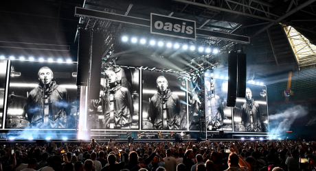 Oasis perform Wonderwall on stage during the opening night of their Live 25' Tour at Principality Stadium on July 04, 2025 in Cardiff, Wales.