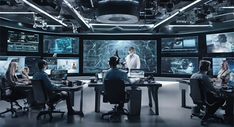 researchers in a lab
