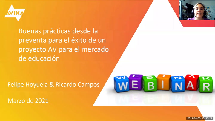 Webinar 2021 03 Spa Buenas Prácticas Desde La Preventa Para El Exito De Un Proyecto Av Para El Mercado De Educación