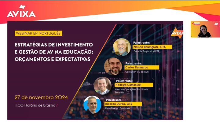 Estratégias de investimento e gestão de AV na educação: Orçamentos e Expectativas