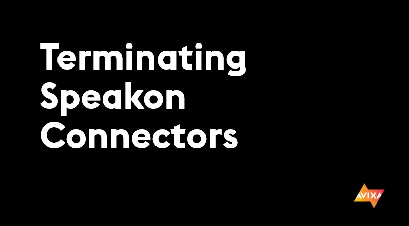 Terminating Speakon Connectors