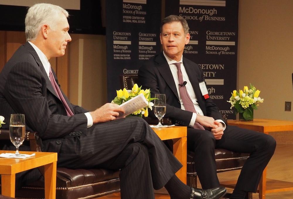 HFF CEO Mark Gibson Brookfield Property Group chairman Ric Clark 