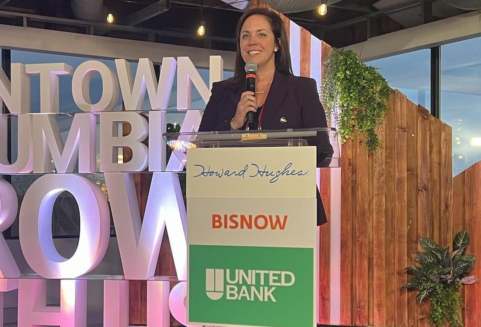 Howard Hughes Maryland President Kristi Smith at Bisnow's Rise of Downtown Columbia event.