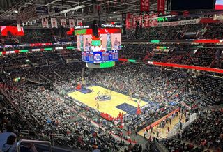 The inside of Capital One Arena during a Wizards game in October. 