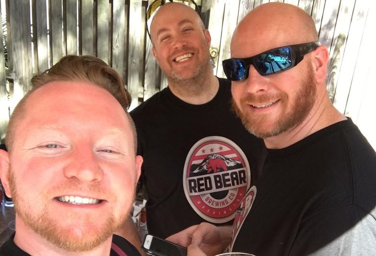 Red Bear Brewing co-founders Bryan Van Den Over, Cameron Raspet and Simon Bee