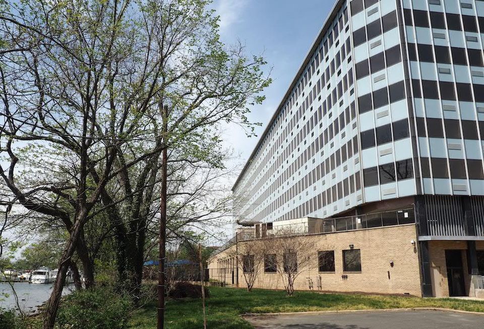 Buzzard Point Transpoint building, former HQ of the Coast Guard