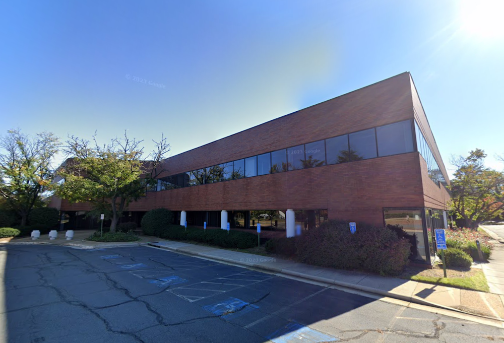 The two-story office property on the Dulles Toll Road in Herndon that Fairfield acquired for a redevelopment. 