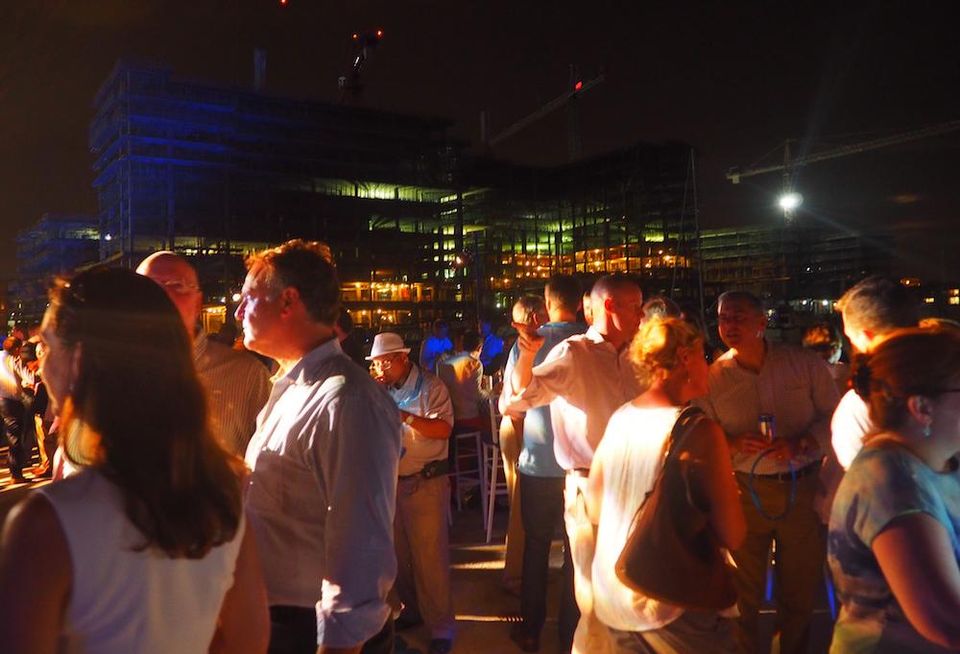 The Wharf bridge lighting celebration