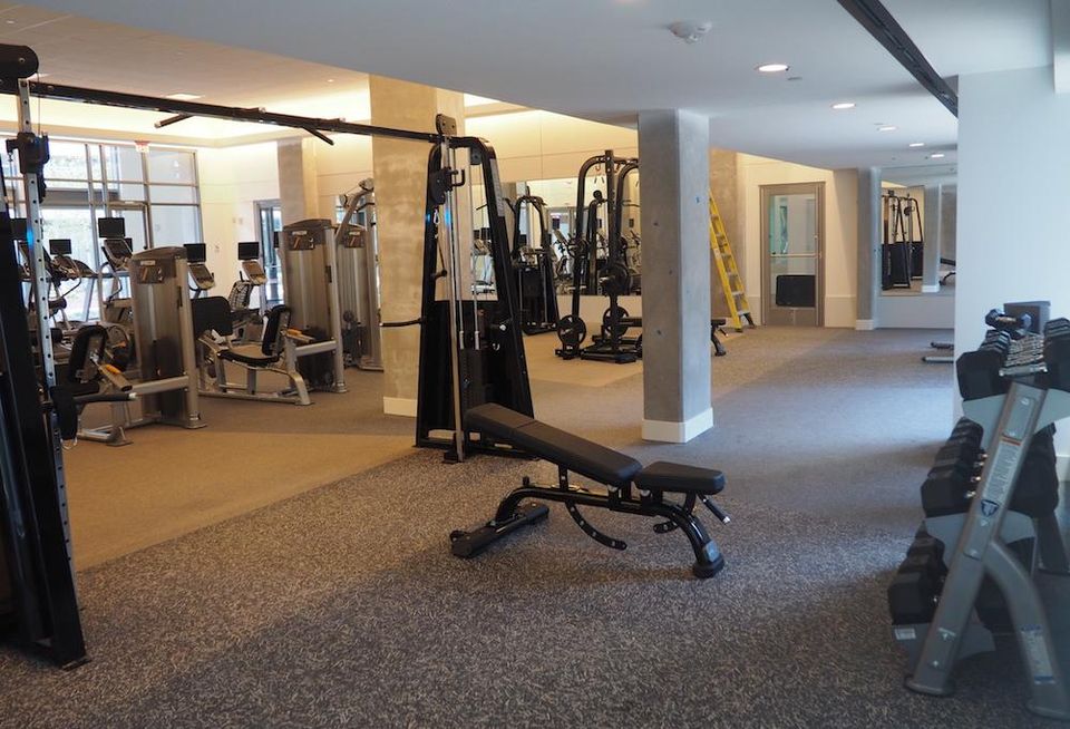 The fitness center in Modern at Art Place