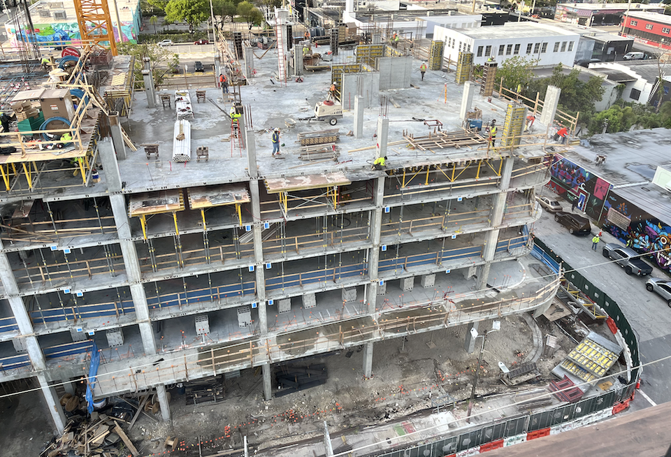 Apartments under construction in the Wynwood neighborhood of Miami.