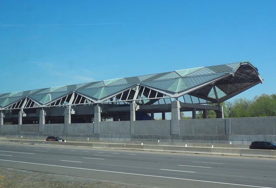 The under-construction Innovation Center Silver Line station, photographed in May 2018.