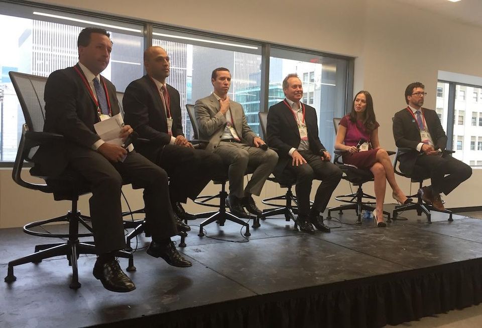 Anchin, Block & Anchin's Robert Gilman, Forest City's Ali Esmaeilzadeh, RFR's AJ Camhi, Taconic Investment Partners' Paul Pariser, Breather's Maggie Burns and Code Green Solutions' Chris Cayten