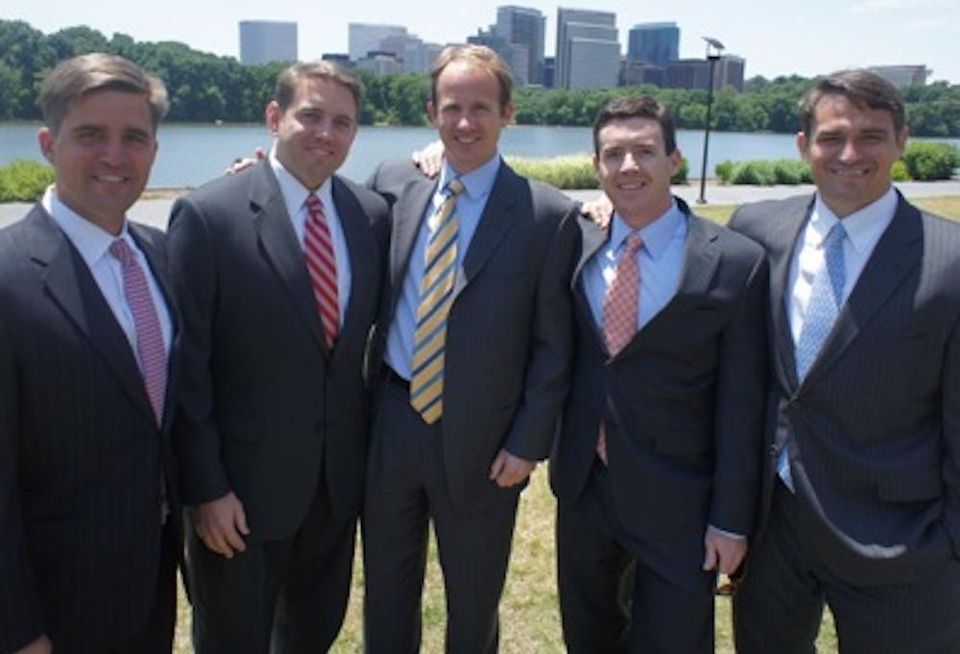 MRP Realty's Ryan Wade, Lincoln Property Co.'s Merrill Turnbull, Tishman Speyer's Brooks Brown, Cushman & Wakefield's Jude Collins, and MRP Realty's Zach Wade