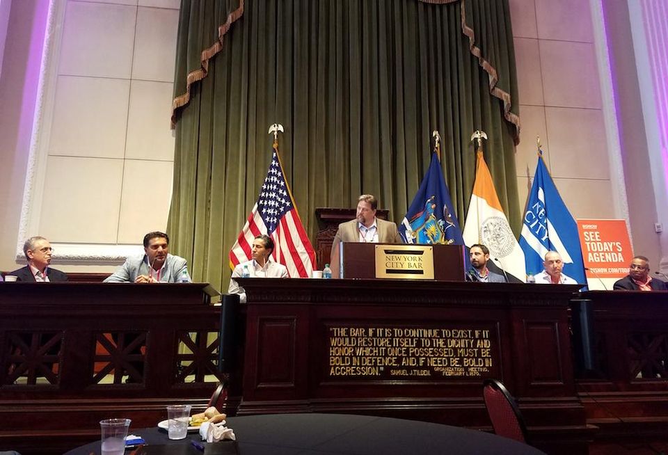 Intermedia's Jonathan Levine, Maxco Supply's Nabeel Mahmood, DappsInc.s Vikal Kapoor, QTS' David McCall, WebAir's Sagi Brody, Element Critical's Jason Green and Intel's Melvin Greer
