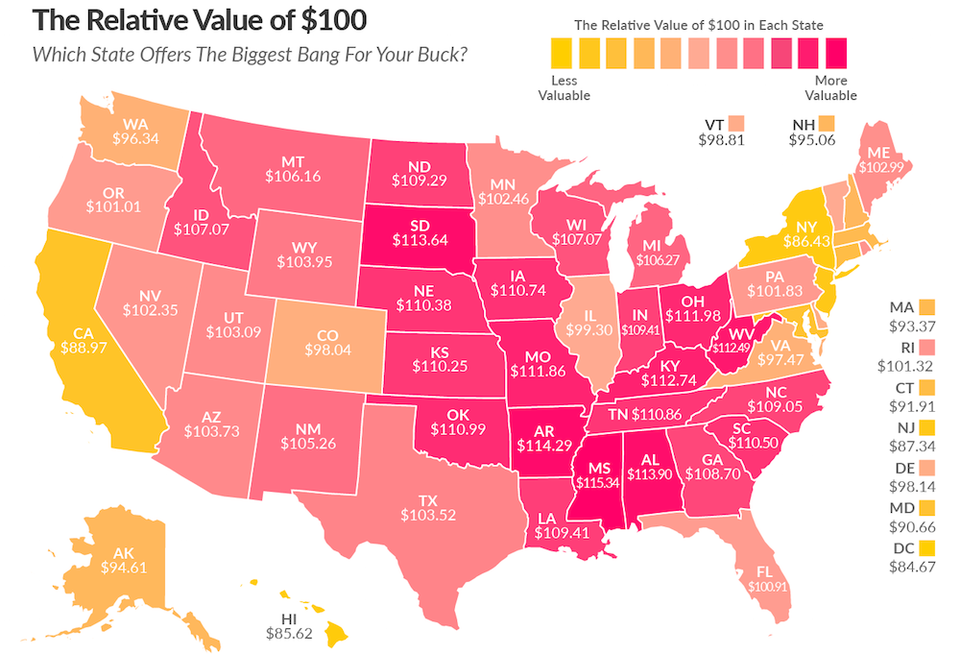 Purchasing power map 