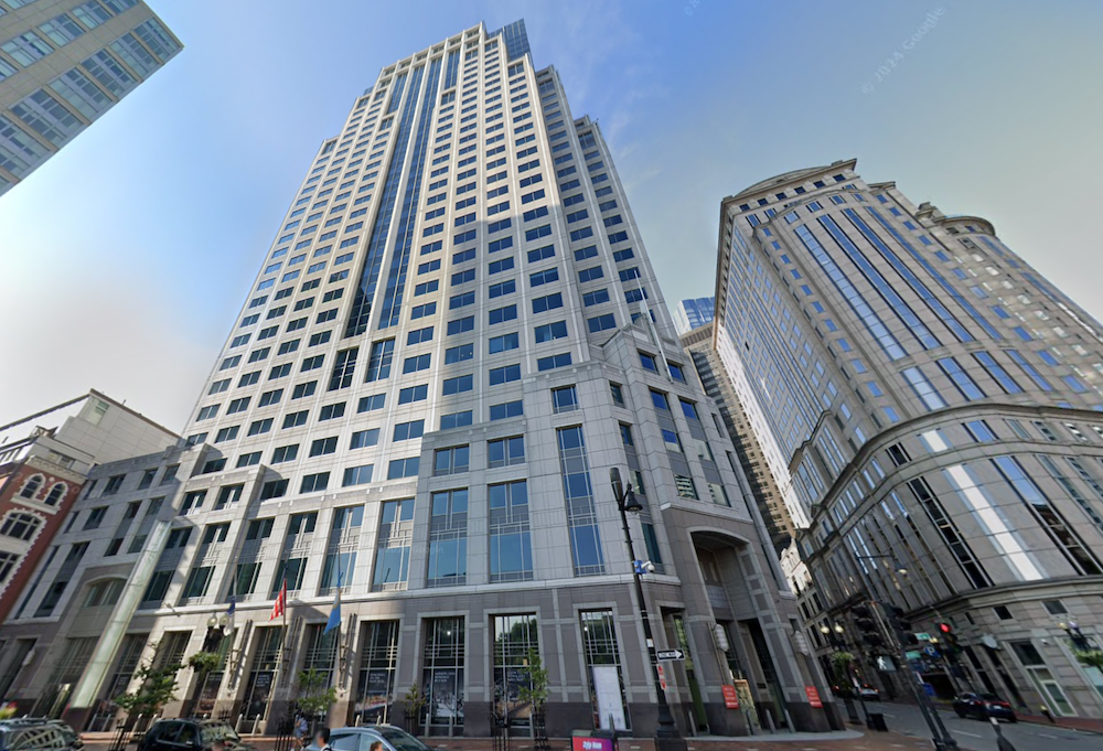 The One Lincoln office tower in Boston's financial district. 