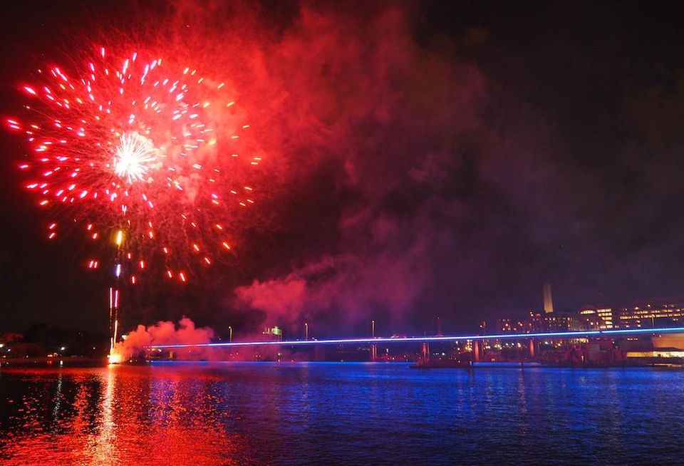 Francis Case Memorial bridge lighting